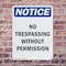 Signmission No Trespassing Without Permission OSHA Notice Sign, Plastic, 7in W x 10in L, 2PK OS-2PACK-NS-P-710-V-15006 - alternate 6